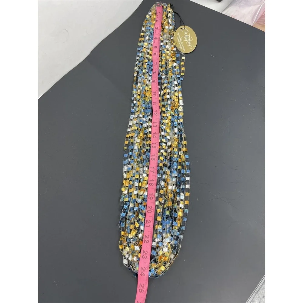 Whispers‎ Handmade Ribbon Scarf Golden Skies Double Loop.